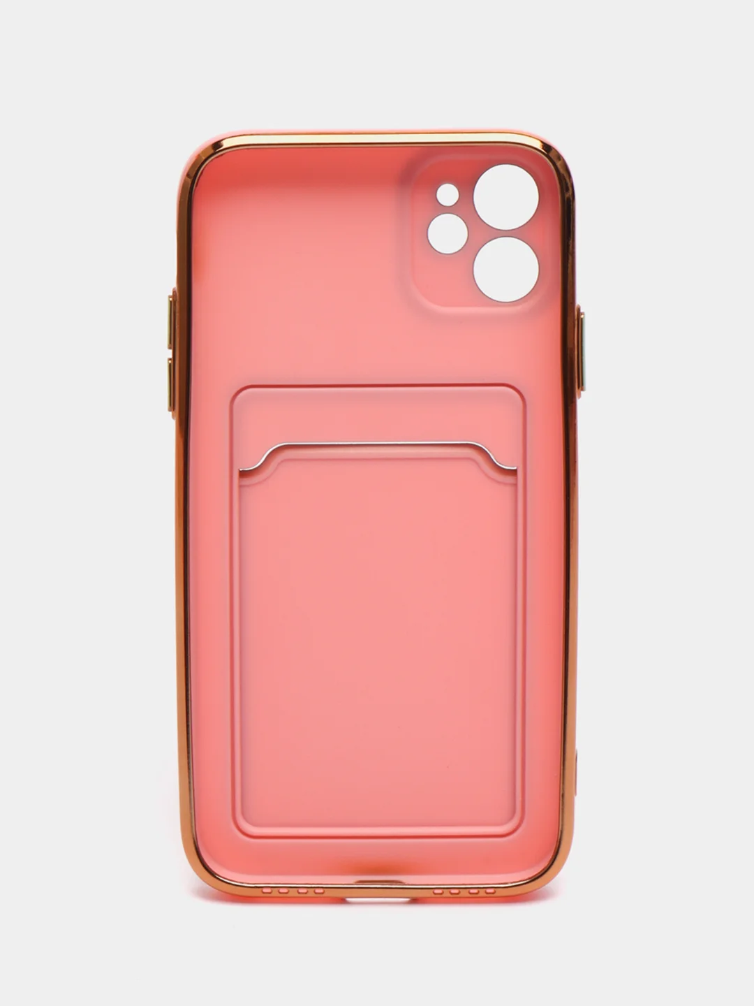 Розовый чехол с карманом для карт iPhone 7 8 Plus XR X XS Max 11 Pro Max 12 13 mini айфон про макс