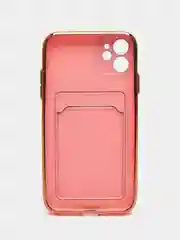 Розовый чехол с карманом для карт iPhone 7 8 Plus XR X XS Max 11 Pro Max 12 13 mini айфон про макс