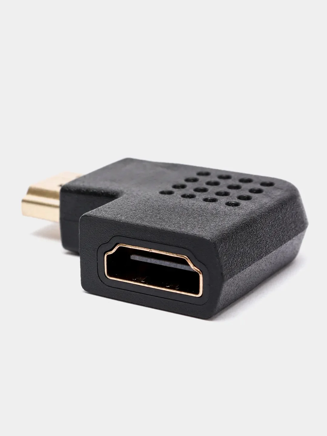 Бежевый переходник HDMI-HDMI угловой