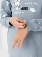 Серебряный пижама детская, хлопок 100%