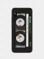 Хром силиконовый чехол на Xiaomi Redmi 9A / Сяоми Редми 9А прозрачный с рисунком, защита камеры