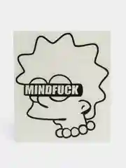 Черный mindfuck "К чёрту разум" Лиза Мари Симпсон - голографическая наклейка на ноутбук