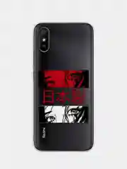 Алый силиконовый чехол на Xiaomi Redmi 9A / Сяоми Редми 9А прозрачный с рисунком, защита камеры