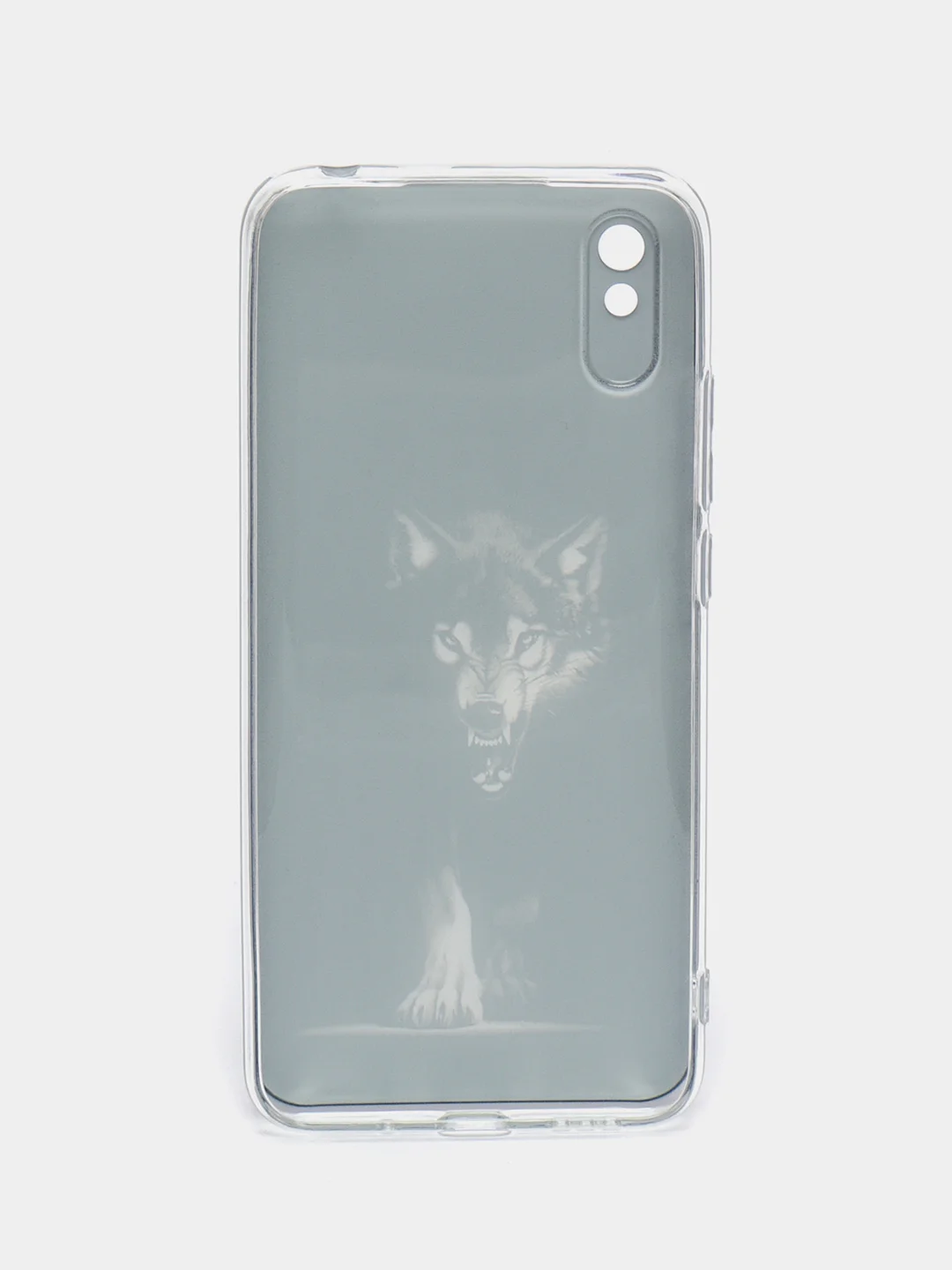 Серый меланж силиконовый чехол на Xiaomi Redmi 9A / Сяоми Редми 9А прозрачный с рисунком, защита камеры