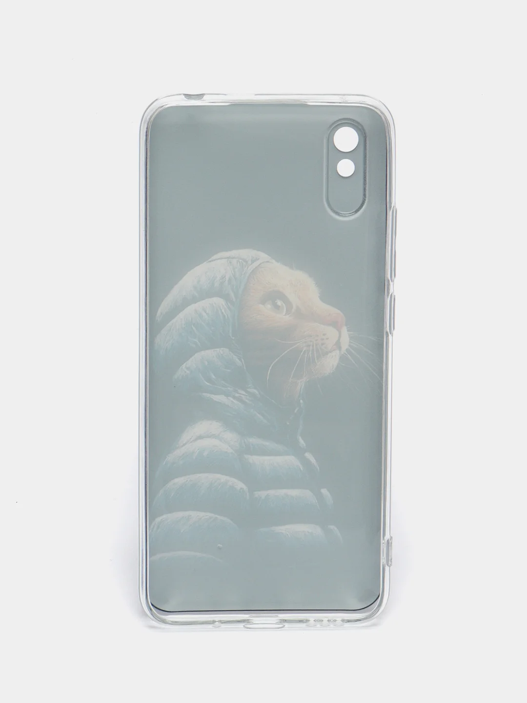 Лавандовый силиконовый чехол на Xiaomi Redmi 9A / Сяоми Редми 9А прозрачный с рисунком, защита камеры