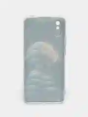 Лавандовый силиконовый чехол на Xiaomi Redmi 9A / Сяоми Редми 9А прозрачный с рисунком, защита камеры