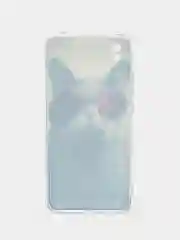 Синий меланж силиконовый чехол на Xiaomi Redmi 9A / Сяоми Редми 9А прозрачный с рисунком, защита камеры