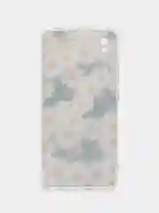 Золотой силиконовый чехол на Xiaomi Redmi 9A / Сяоми Редми 9А прозрачный с рисунком, защита камеры