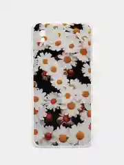 Золотой силиконовый чехол на Xiaomi Redmi 9A / Сяоми Редми 9А прозрачный с рисунком, защита камеры