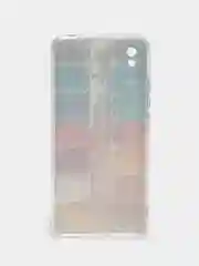 Бордовый силиконовый чехол на Xiaomi Redmi 9A / Сяоми Редми 9А прозрачный с рисунком, защита камеры