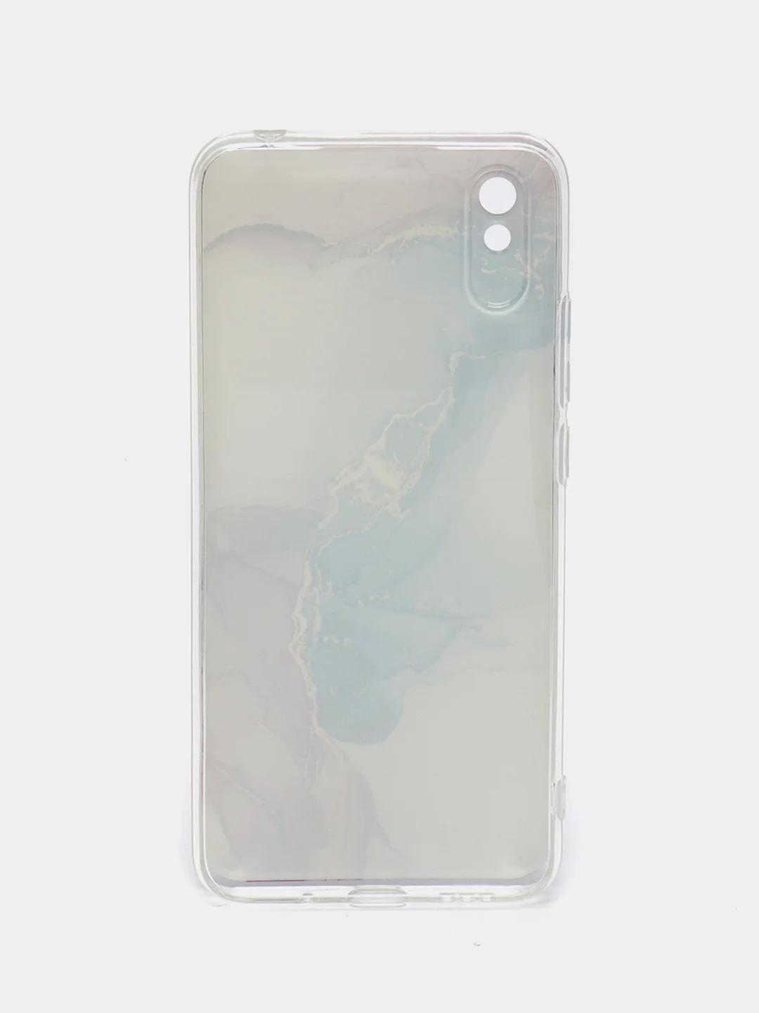 Ледяной силиконовый чехол на Xiaomi Redmi 9A / Сяоми Редми 9А прозрачный с рисунком, защита камеры
