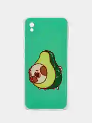 Мятный силиконовый чехол на Xiaomi Redmi 9A / Сяоми Редми 9А прозрачный с рисунком, защита камеры