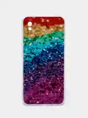 Багровый силиконовый чехол на Xiaomi Redmi 9A / Сяоми Редми 9А прозрачный с рисунком, защита камеры