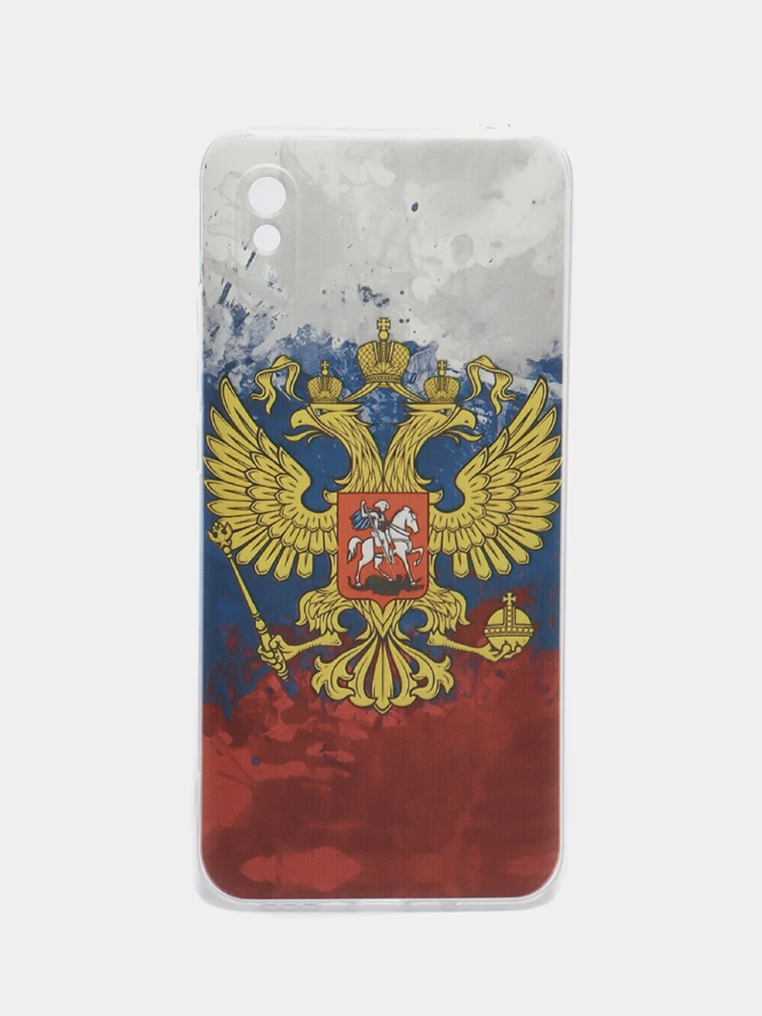 Синий силиконовый чехол на Xiaomi Redmi 9A / Сяоми Редми 9А прозрачный с рисунком, защита камеры