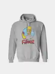 Серый меланж толстовк CoolPodarok "Симпсоны папа"
