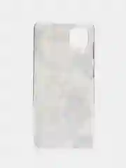 Серый металлик чехол на Samsung Galaxy A12/M12 / Самсунг А12/М12 прозрачный, с рисунком, защита камеры