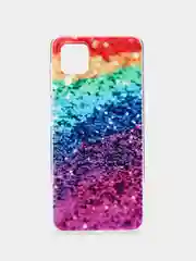 Багровый чехол на Samsung Galaxy A12/M12 / Самсунг А12/М12 прозрачный, с рисунком, защита камеры