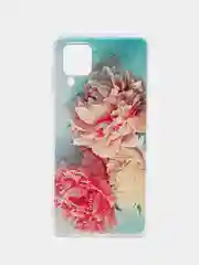 Конфетный чехол на Samsung Galaxy A12/M12 / Самсунг А12/М12 прозрачный, с рисунком, защита камеры