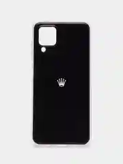 Оливковый чехол на Samsung Galaxy A12/M12 / Самсунг А12/М12 прозрачный, с рисунком, защита камеры