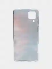Фиолетовый чехол на Samsung Galaxy A12/M12 / Самсунг А12/М12 прозрачный, с рисунком, защита камеры