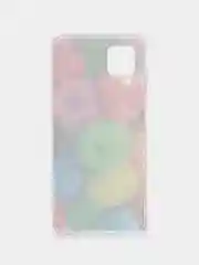 Фуксия чехол на Samsung Galaxy A12/M12 / Самсунг А12/М12 прозрачный, с рисунком, защита камеры