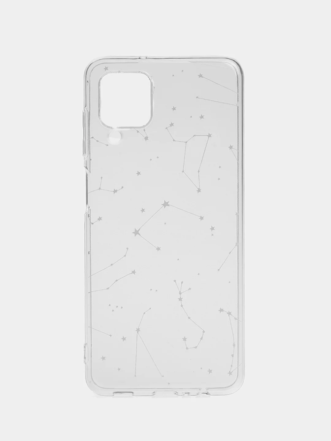 Прозрачный чехол на Samsung Galaxy A12/M12 / Самсунг А12/М12 прозрачный, с рисунком, защита камеры