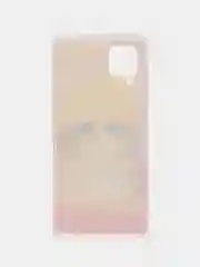 Желтый чехол на Samsung Galaxy A12/M12 / Самсунг А12/М12 прозрачный, с рисунком, защита камеры
