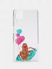 Манго чехол на Samsung Galaxy A12/M12 / Самсунг А12/М12 прозрачный, с рисунком, защита камеры
