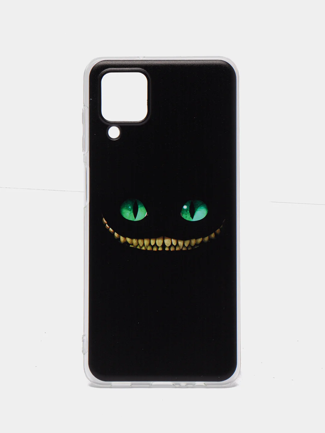 Черный чехол на Samsung Galaxy A12/M12 / Самсунг А12/М12 прозрачный, с рисунком, защита камеры