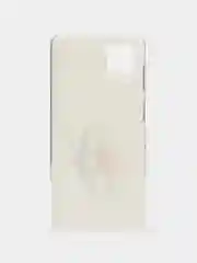 Светло-жёлтый чехол на Samsung Galaxy A12/M12 / Самсунг А12/М12 прозрачный, с рисунком, защита камеры