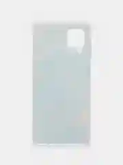 Светло-синий чехол на Samsung Galaxy A12/M12 / Самсунг А12/М12 прозрачный, с рисунком, защита камеры