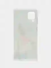 Тёмно-серый чехол на Samsung Galaxy A12/M12 / Самсунг А12/М12 прозрачный, с рисунком, защита камеры