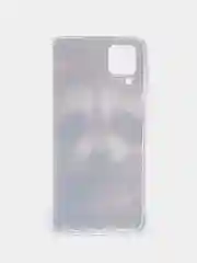 Коричневый чехол на Samsung Galaxy A12/M12 / Самсунг А12/М12 прозрачный, с рисунком, защита камеры