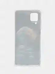Лавандовый чехол на Samsung Galaxy A12/M12 / Самсунг А12/М12 прозрачный, с рисунком, защита камеры