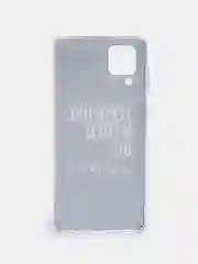 Тёмно-коричневый чехол на Samsung Galaxy A12/M12 / Самсунг А12/М12 прозрачный, с рисунком, защита камеры