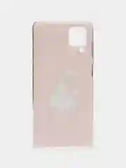 Пастельно-коралловый чехол на Samsung Galaxy A12/M12 / Самсунг А12/М12 прозрачный, с рисунком, защита камеры