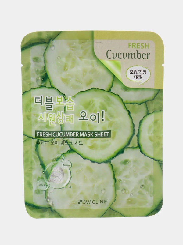 Увлажняющая тканевая маска 3W Clinic Fresh Mask, корейская