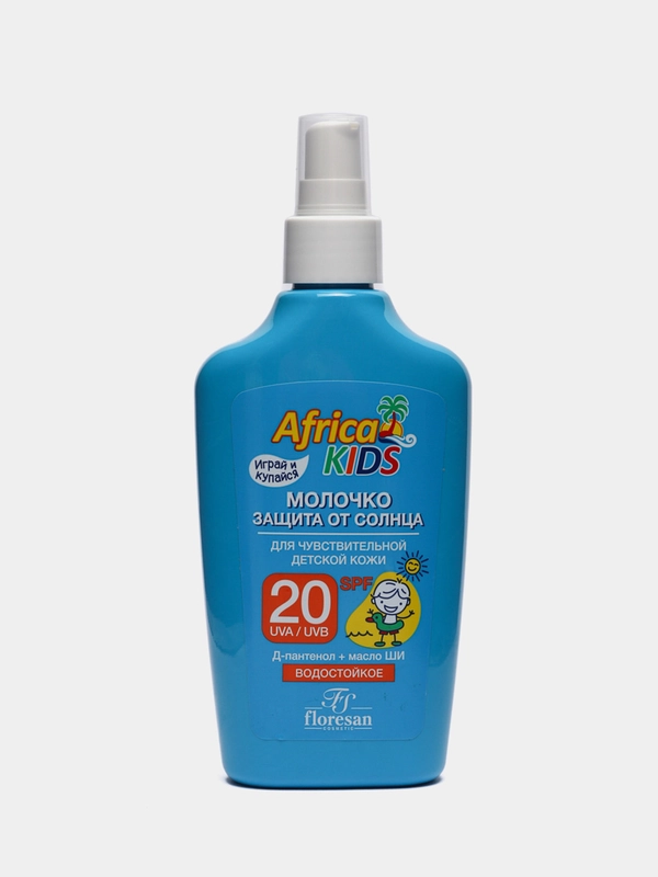 Флоресан Молочко защита от солнца SPF 20 Africa Kids с Д-пантенолом и маслом Ши 200 мл