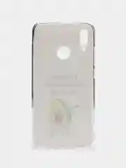 Белый чехол на Honor 10 Lite/Huawei P Smart 2019 / Хонор 10 Лайт прозрачный, с рисунком