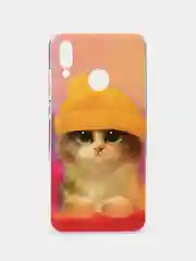 Желтый чехол на Honor 10 Lite/Huawei P Smart 2019 / Хонор 10 Лайт прозрачный, с рисунком