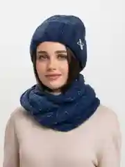 Индиго комплект шапка+снуд Аэлита
