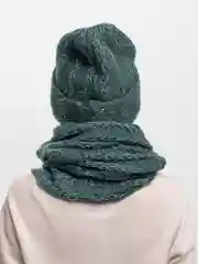 Зеленый комплект шапка+снуд Аэлита