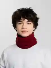 Бордовый флисовый снуд-бафф