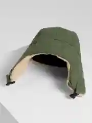 Зеленый шапка "Ушанка"