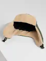 Зеленый шапка "Ушанка"
