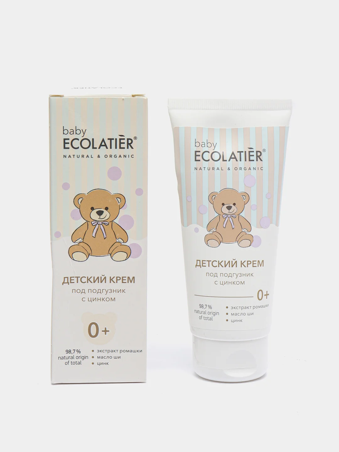 Детский крем под подгузники с цинком 0+ Ecolatier baby, 100 мл