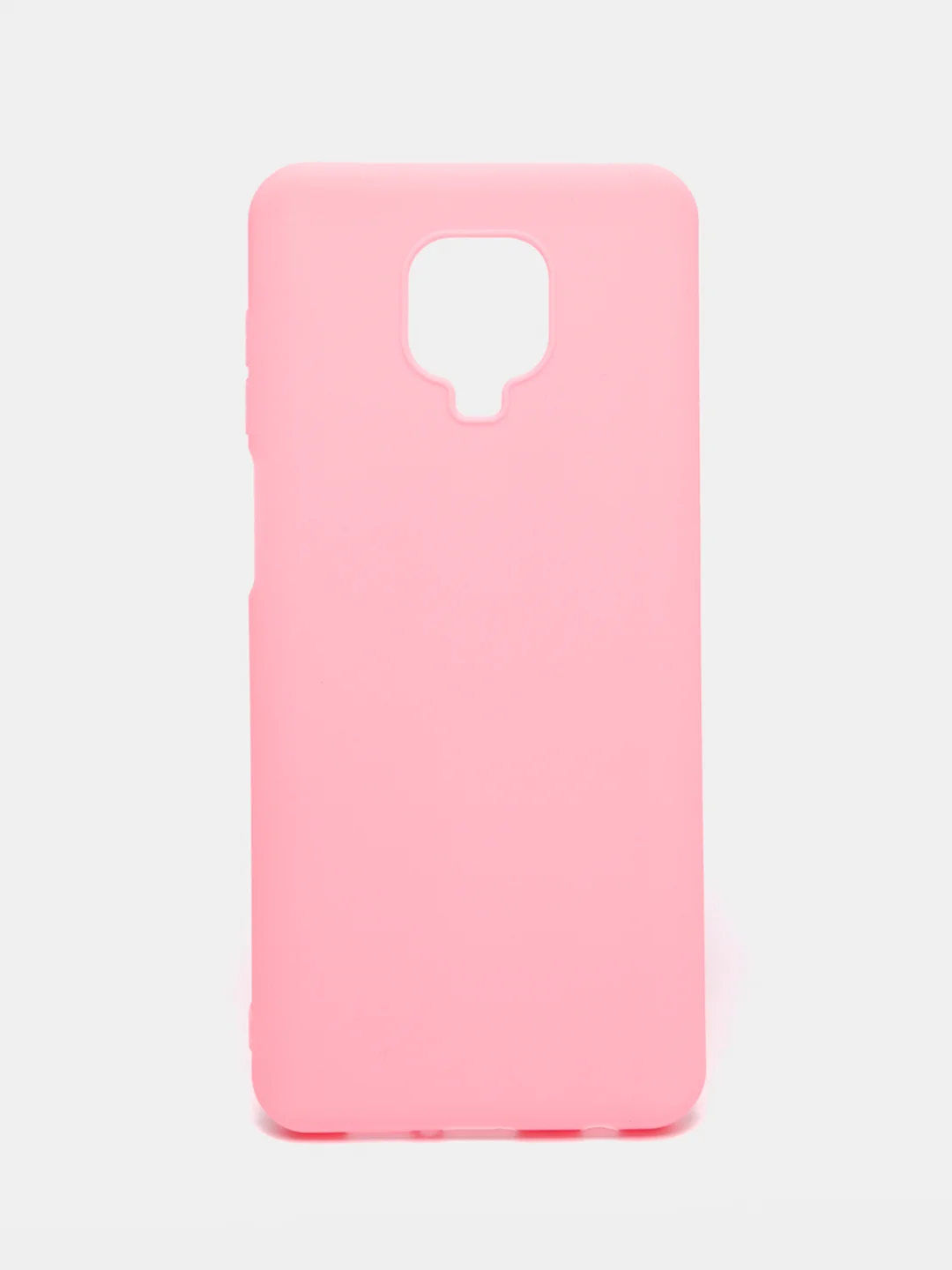 Розовый чехол Xiaomi Redmi Note 9 Pro / Note 9 Pro Max / Note 9S силиконовый цветной матовый