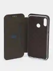 Черный чехол-книжка на Huawei P20 Lite 2018, Хуавей П20 Лайт 2018