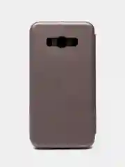 Серебряный чехол книжка на Samsung Galaxy J5 2016 (J510), Самсунг Галакси Джи 5 2016 (Джи 510)