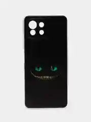 Черный силиконовый чехол на Xiaomi Mi 11 Lite/5G NE / Сяоми Ми 11 Лайт прозрачный, с рисунком